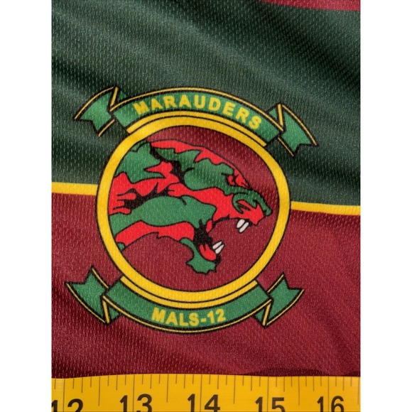 Marauders RFC Rugby Jersey XL Green‎ Burgundy Yellow Polo Collar MALS 12 Grace - Picture 7 of 10